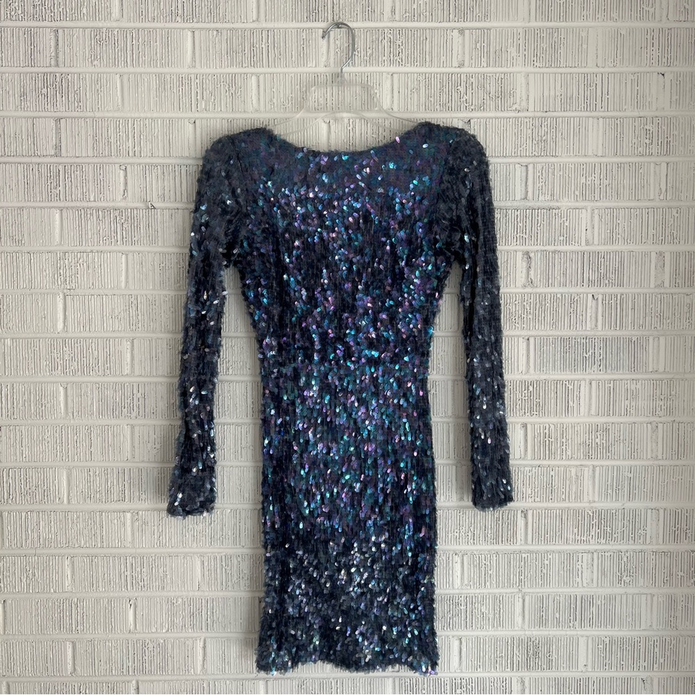 Dress the Population | Lola Light Blue Sequin Dress